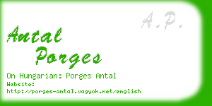 antal porges business card